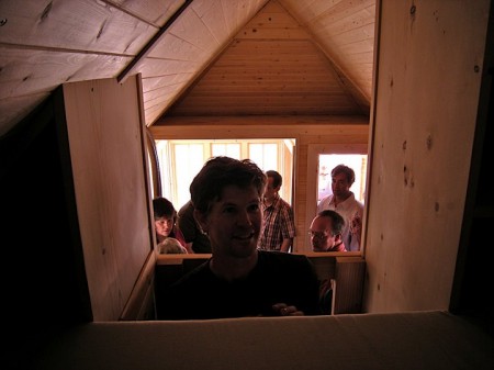 Jay visiting in the Fencl loft