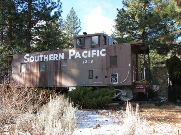 This caboose near my home has been used as a guest house.