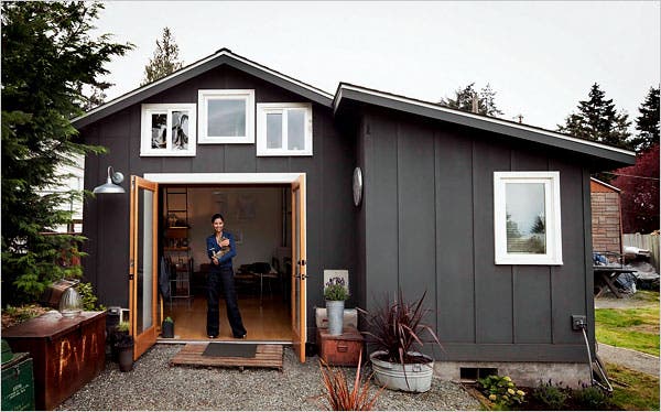  artist, turned her garage into a 250-square-foot house for $32,000