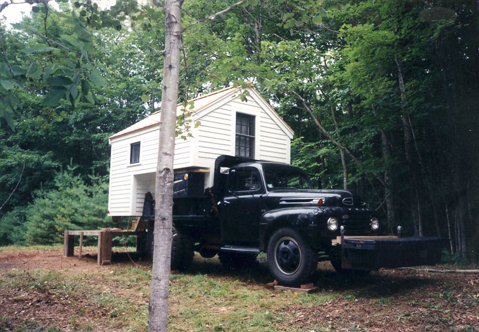 He built this tiny abode to originally fit his 1949 Ford F6 dump truck 