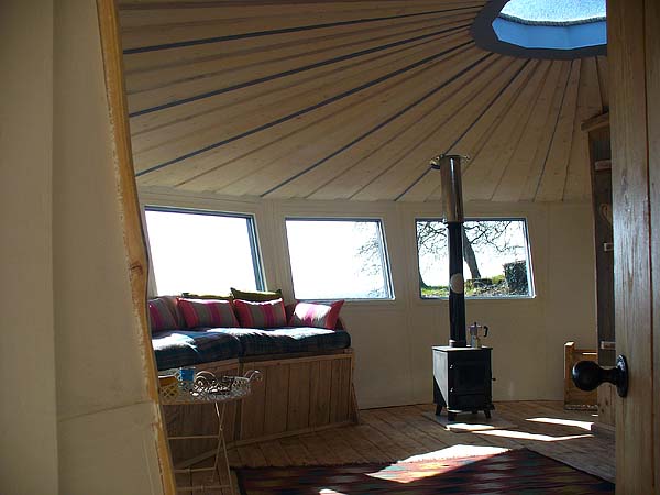 Yurt living area