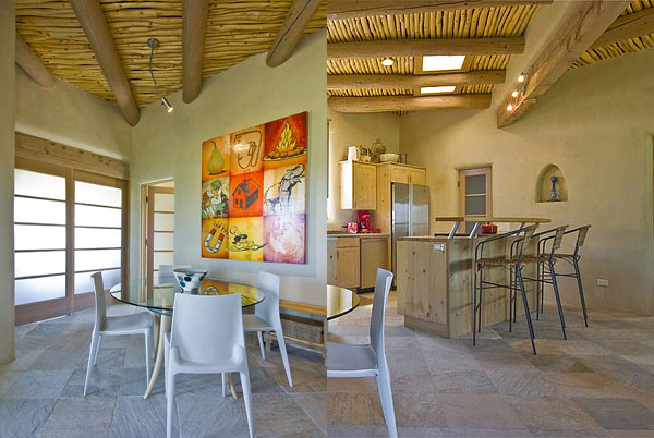 kitchen and dining area