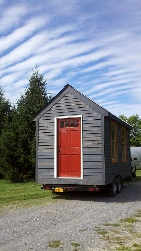 front of tiny house