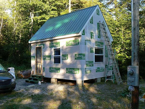 Cabin without siding