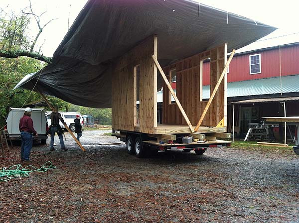 walls under tarp