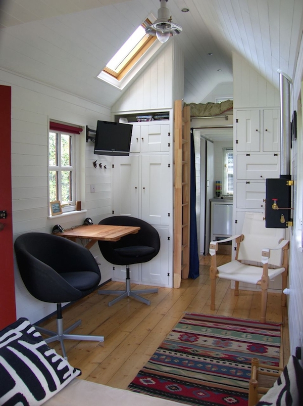 workspace and kitchen