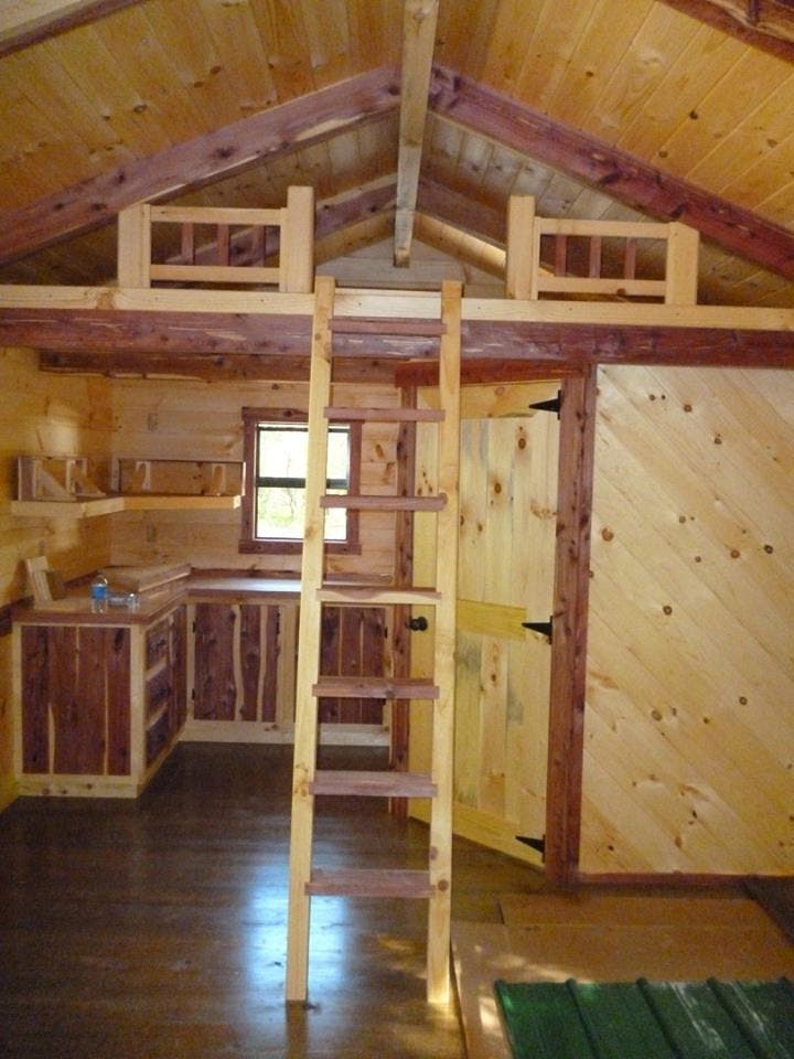 What are some floor plans for Amish log cabin kits?