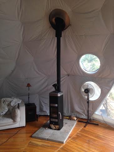 katie in geodesic dome