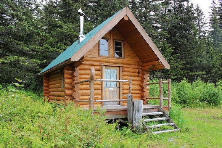 tiny log cabin