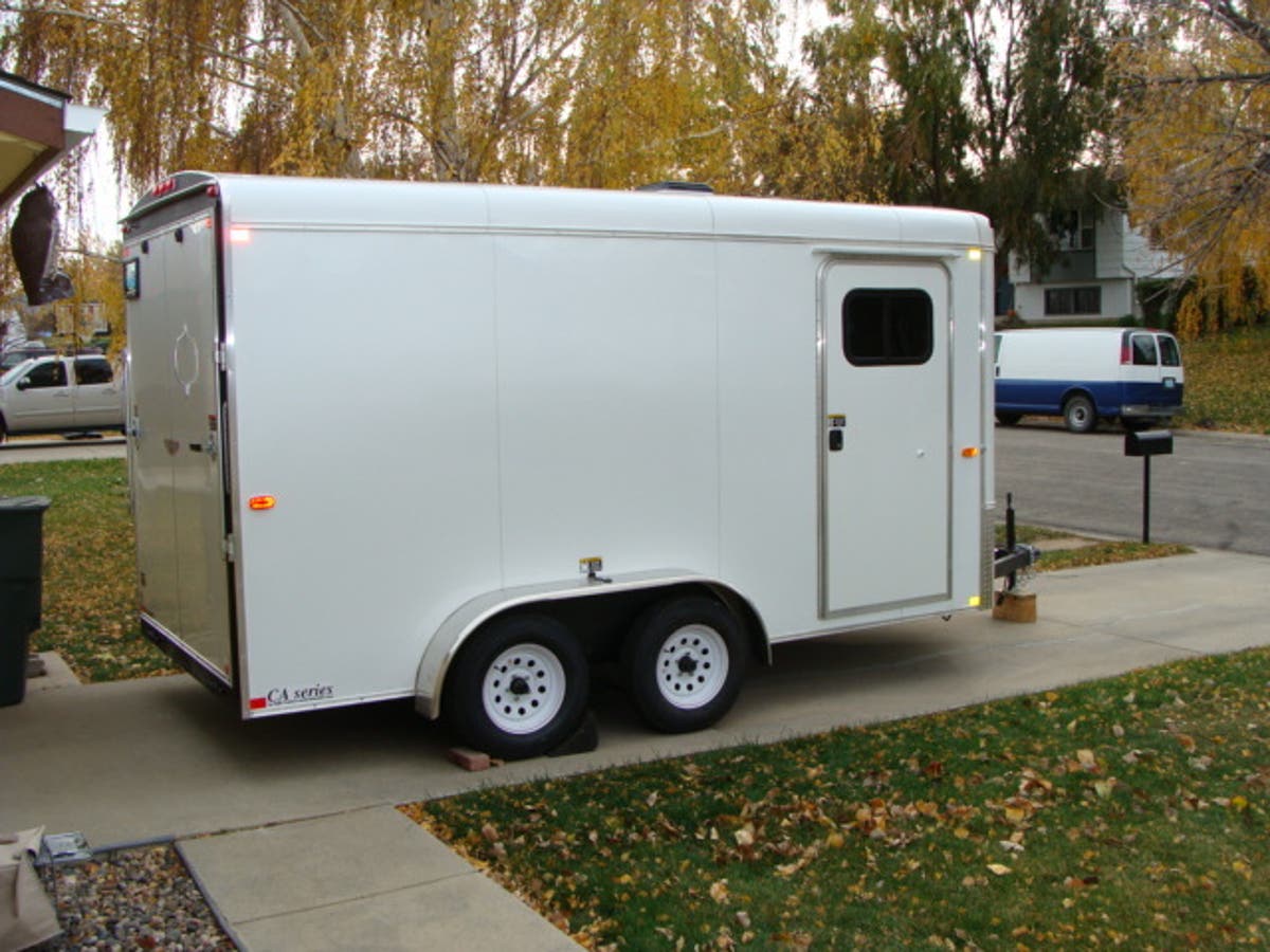 enclosed trailer conversion toy hauler