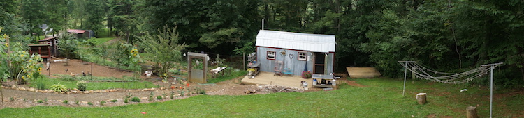 tiny house and garden