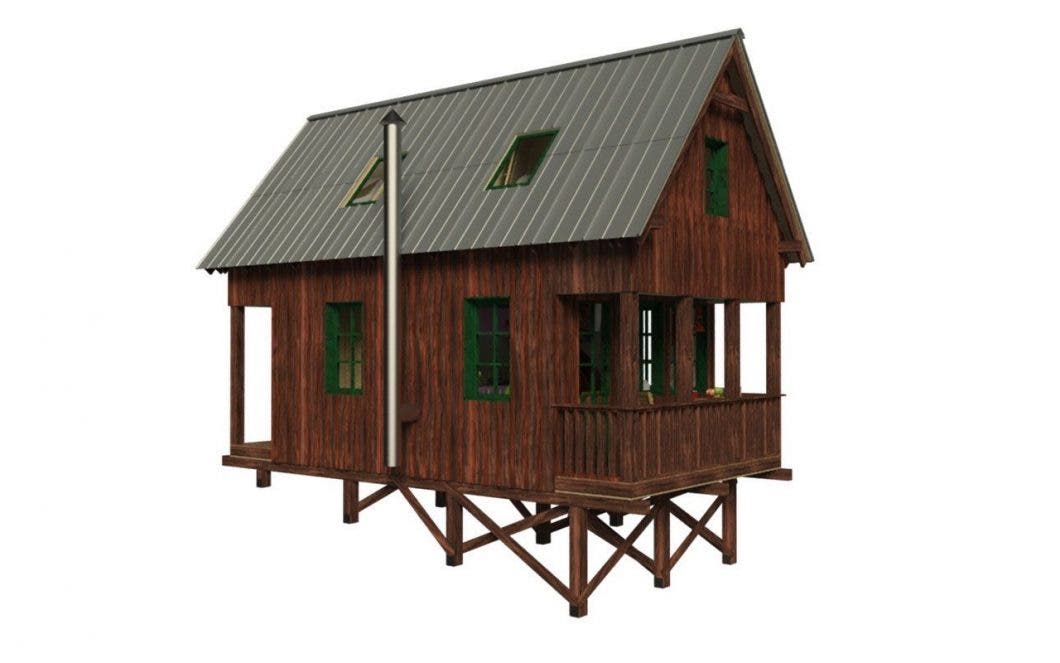 Gable Roof Ginger Small House Plans - Tiny House Blog