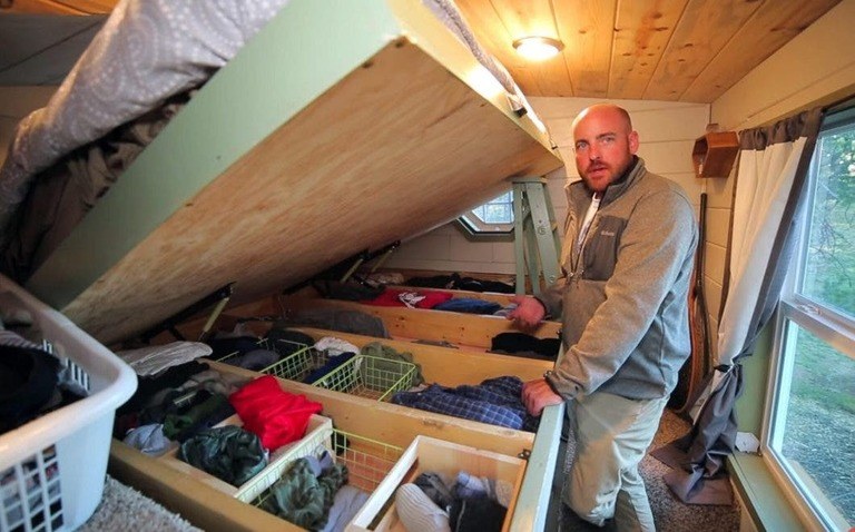 tiny house clothing storage ideas