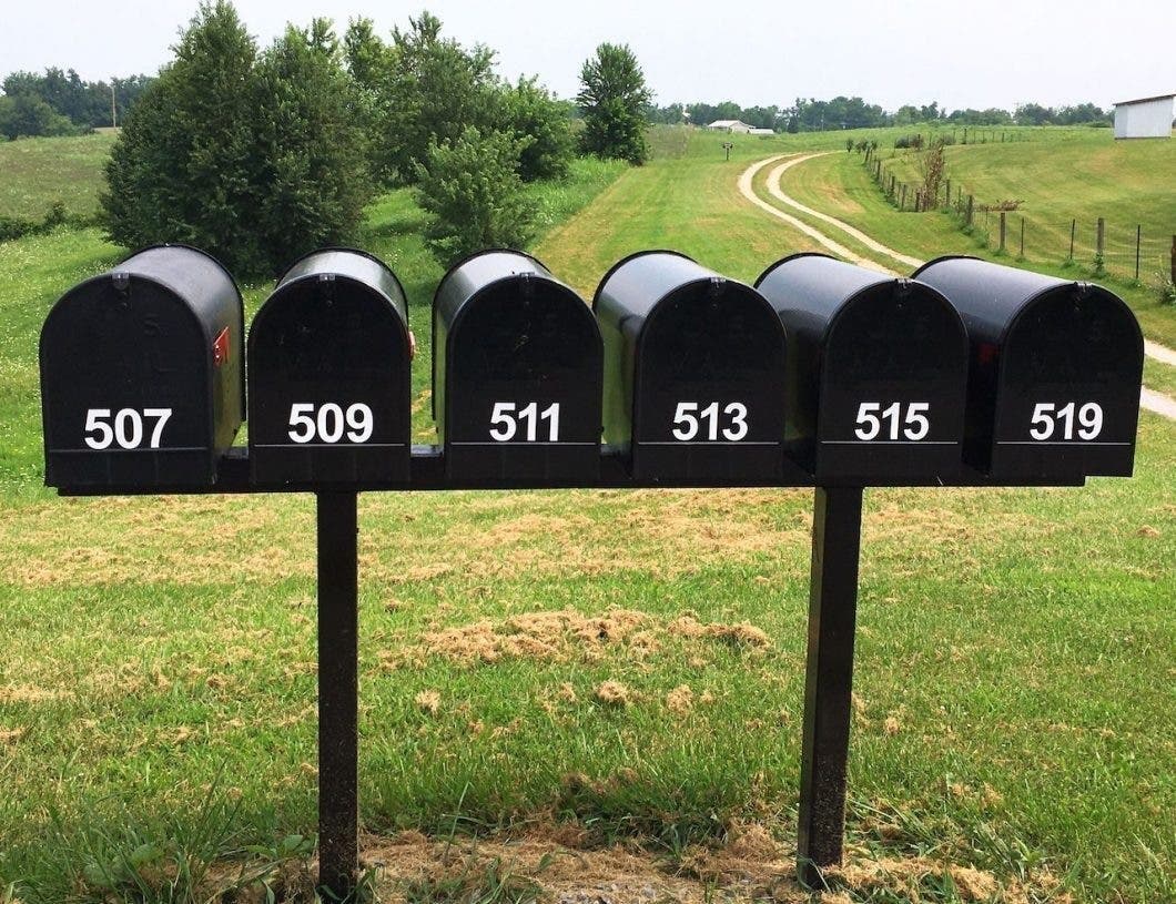 Mailboxes at tiny house community