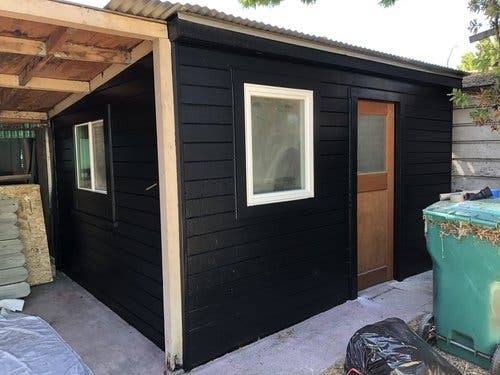 completed tiny shed home