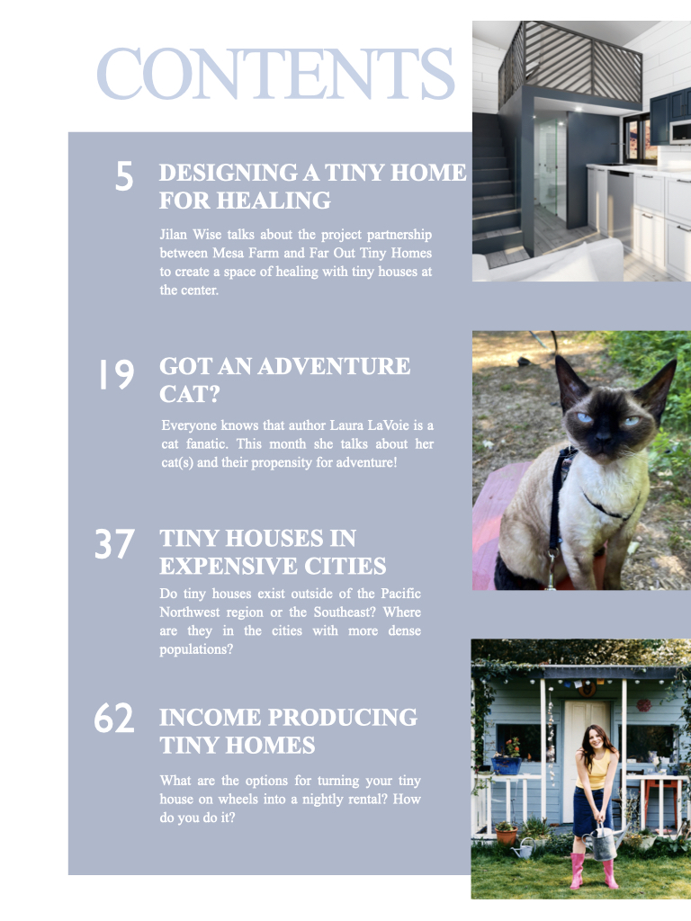 Tiny House Magazine Issue 116 Index
