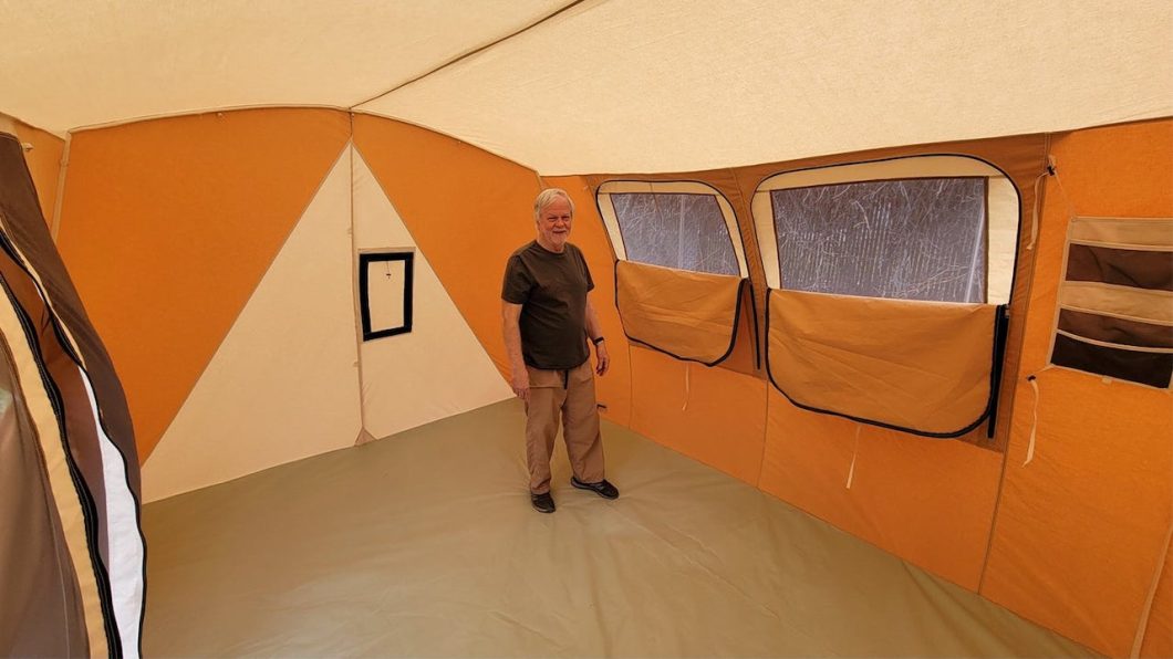 Jack in the hot tent