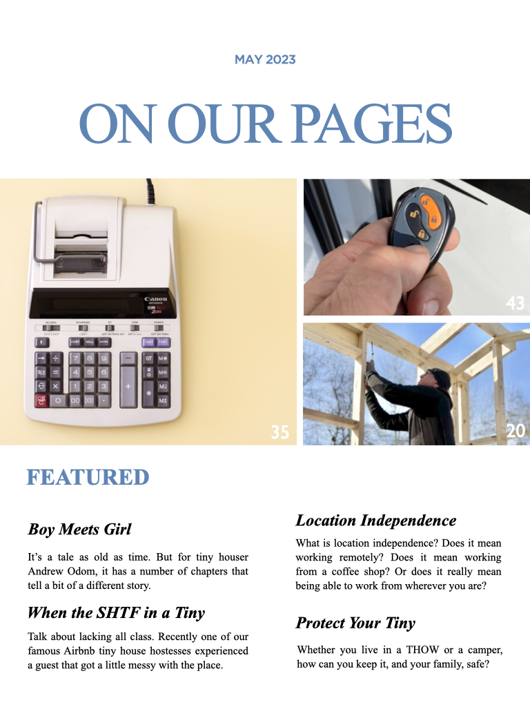 Tiny House Magazine Issue 125 index