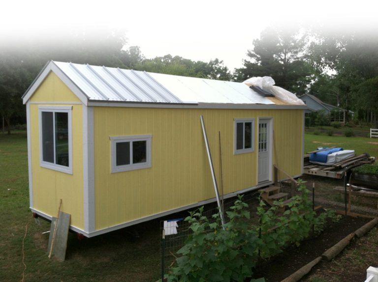 tiny house with metal roof