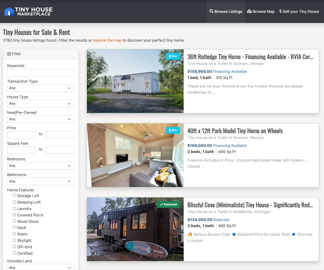 tiny house marketplace