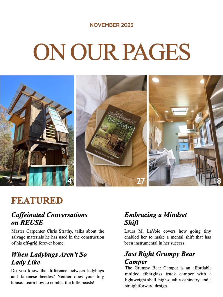 Tiny House Magazine issue 131 index