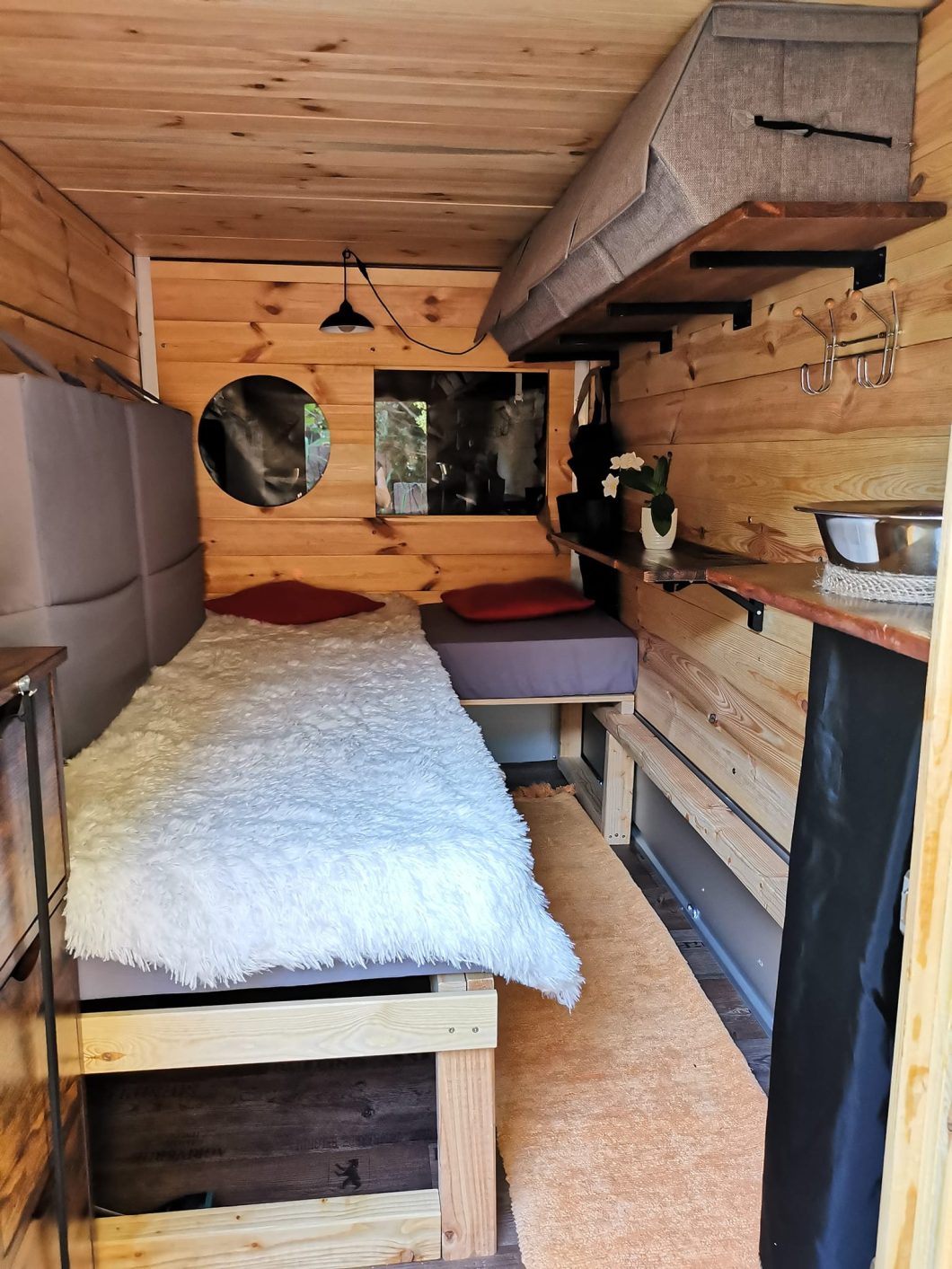 sleeping and living space