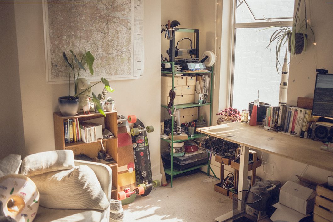 Cluttered room