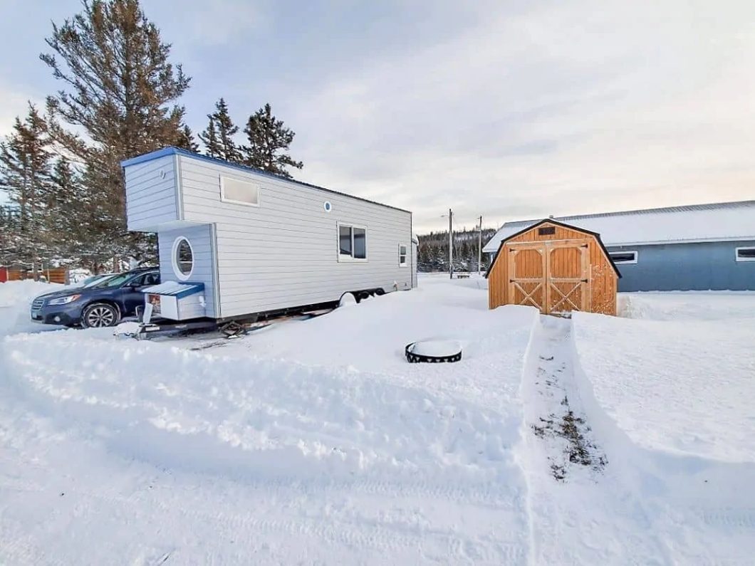 winter in a tiny house