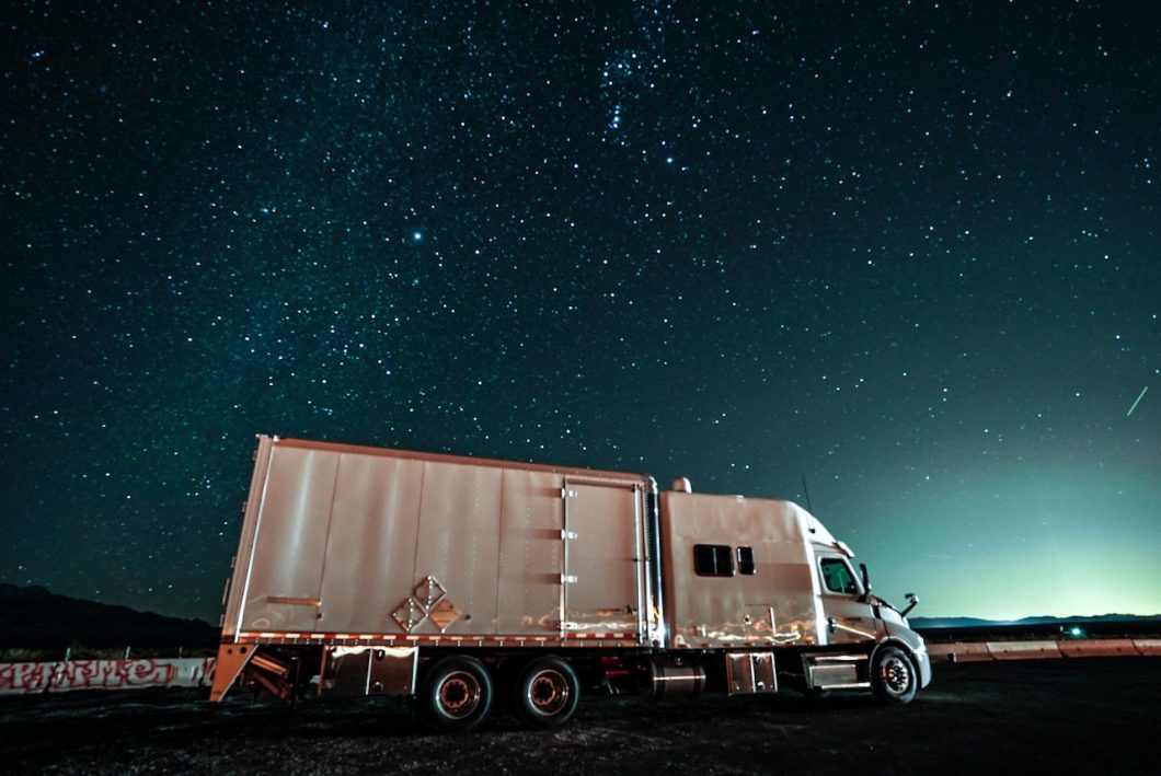 the truck at night