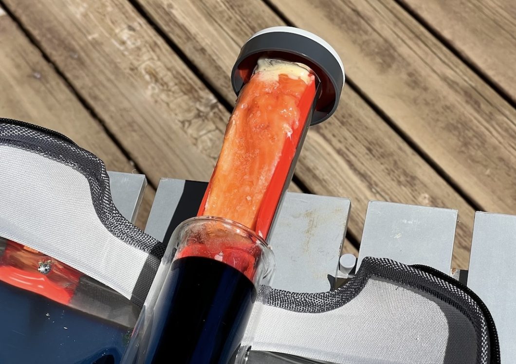 sliding salmon into GoSun Go