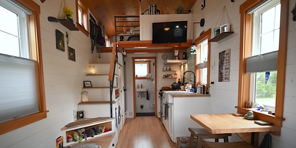 living room and kitchen