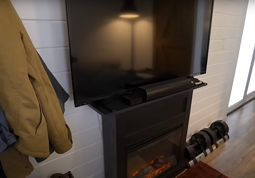 Fireplace and TV
