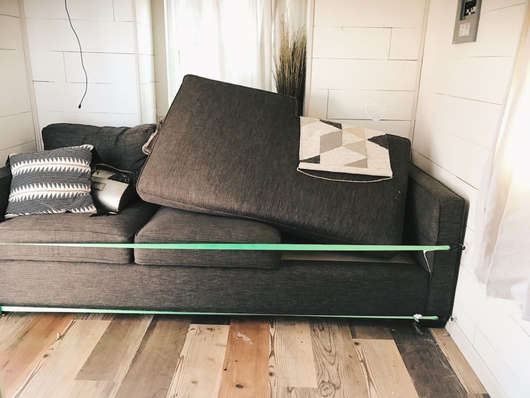secured couch