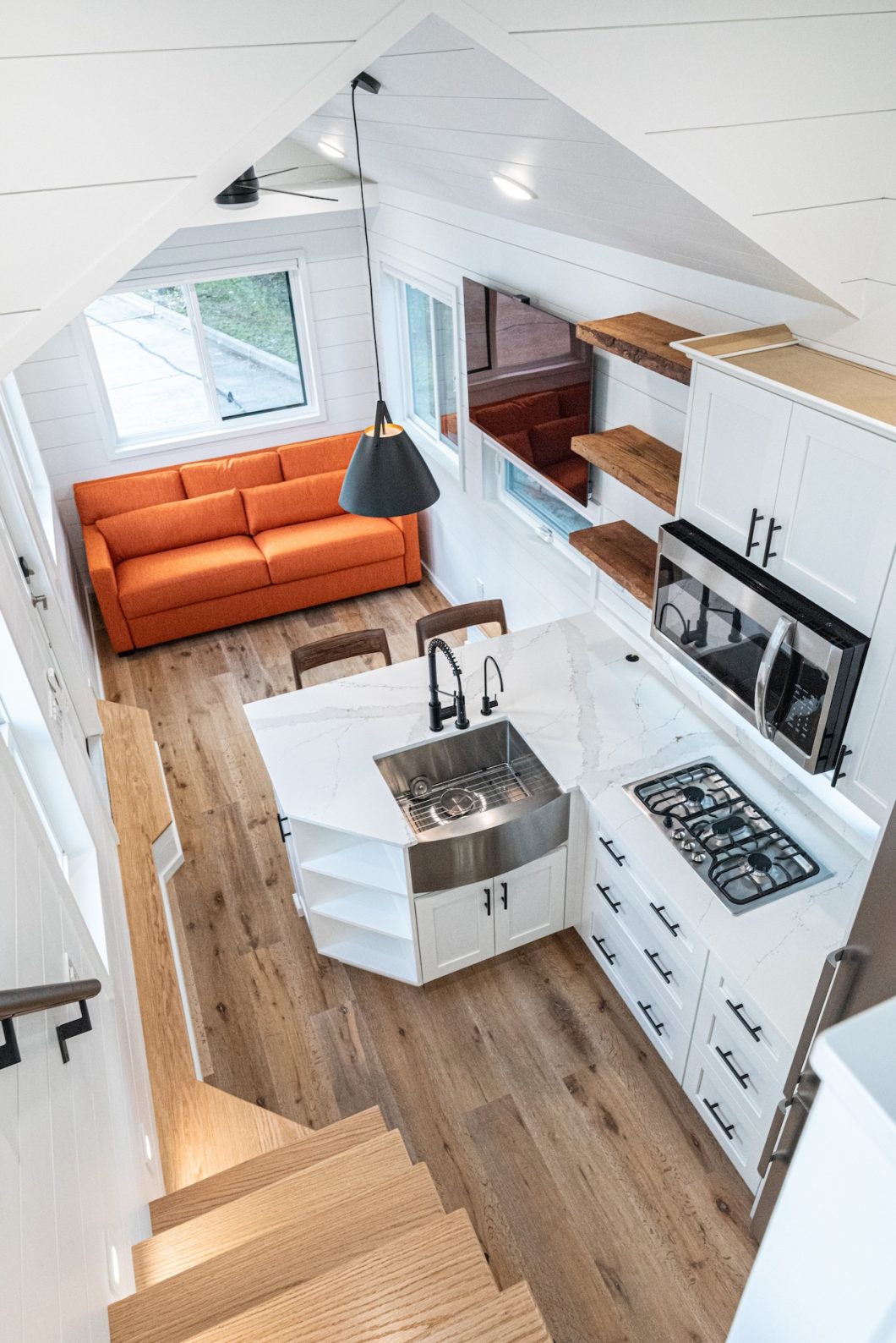 living room from loft