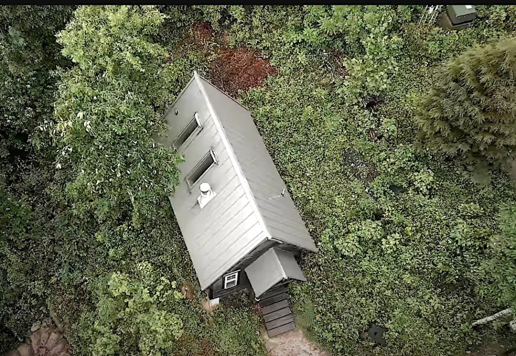 cabin from the air