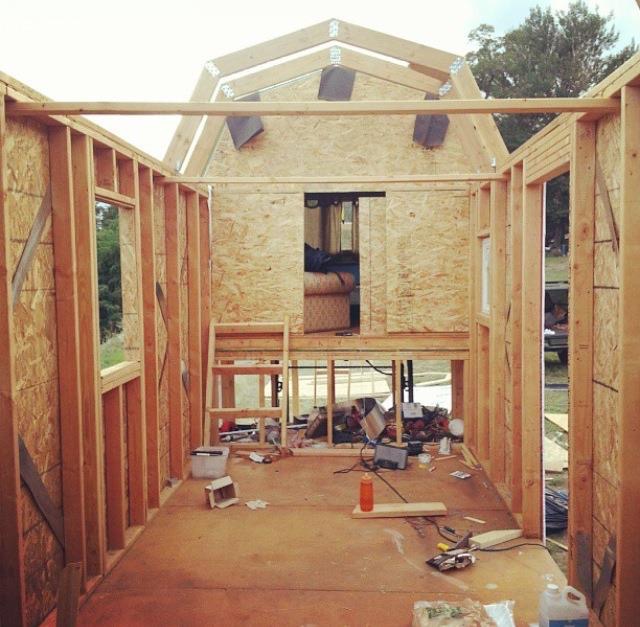 tiny house under construction