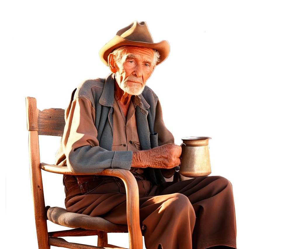 old man on a rocking chair