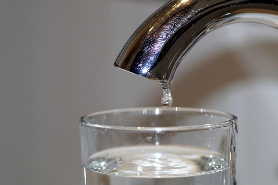 water in glass
