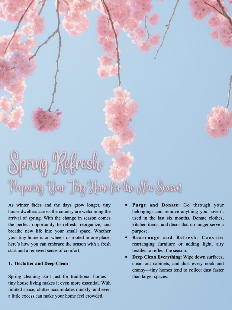 Spring into tiny houses