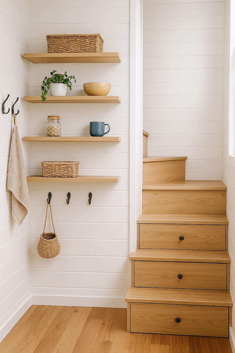 stair storage drawers