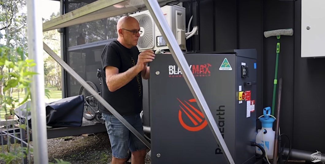 recycled EV batteries power the house