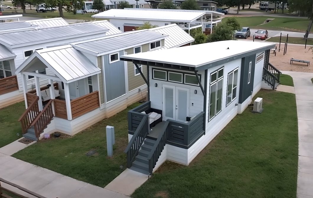 Van's house in a tiny house village