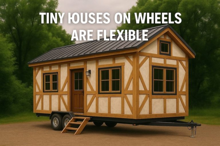Timber frame tiny house on wheels
