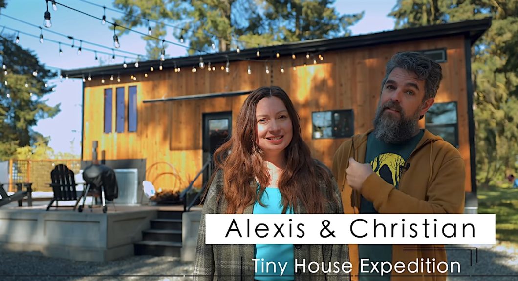 Alexis and Christian at tiny house