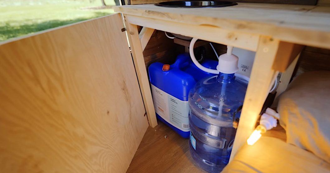 fresh water and gray water containers