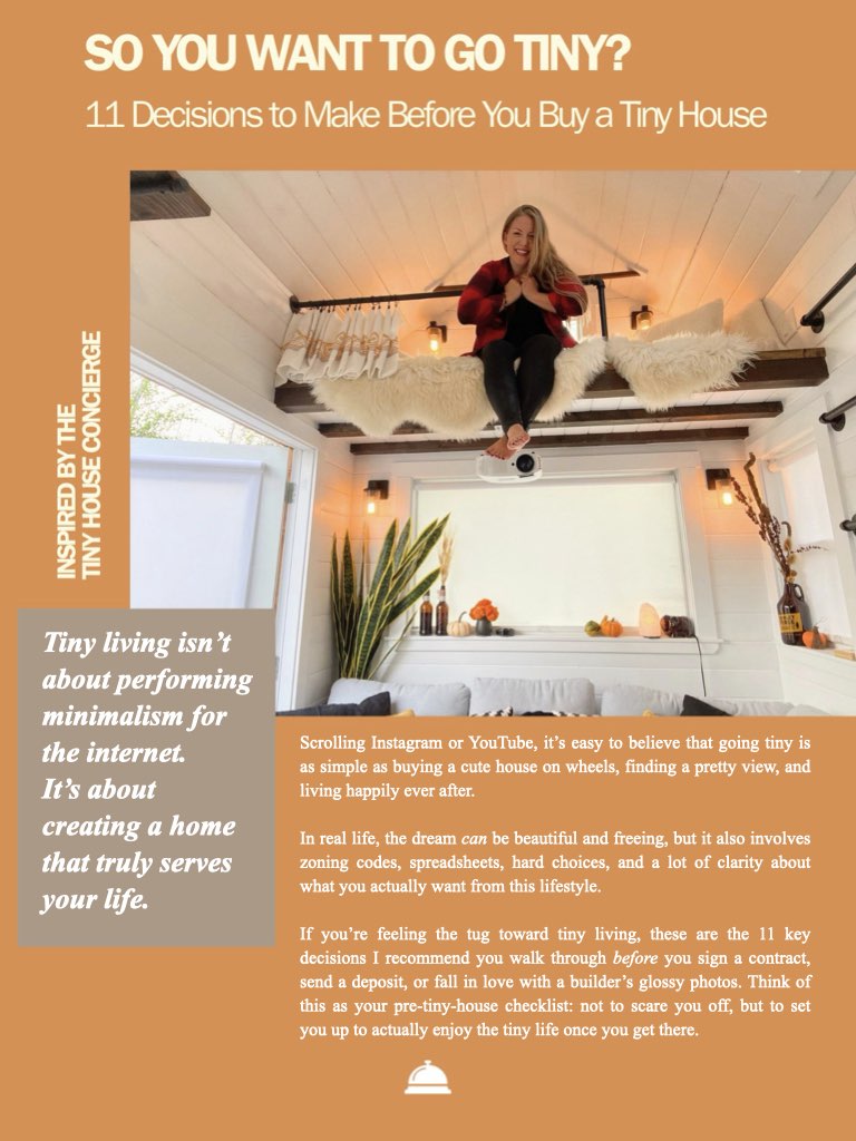 11 Decisions before buying a tiny house