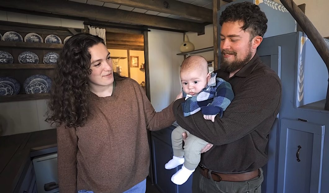 family in a tiny house