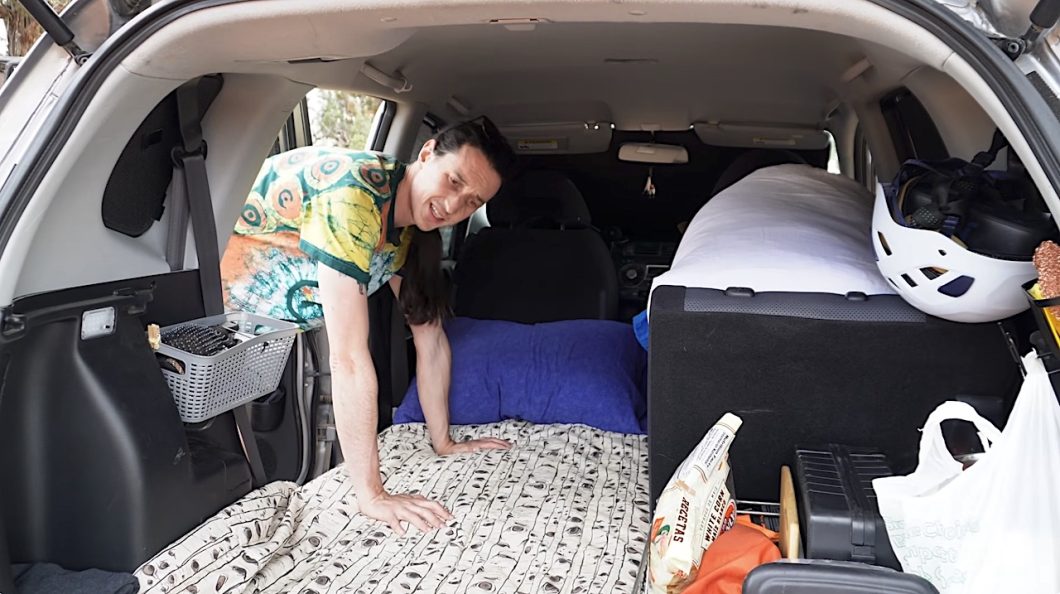 Honda Fit bed and lounge