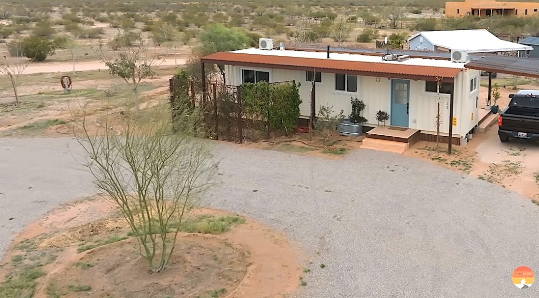 Container home in the desert