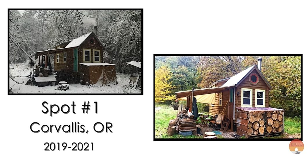 one of three locations of tiny house